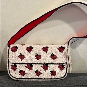 Ladybug beaded Shoulder Bag